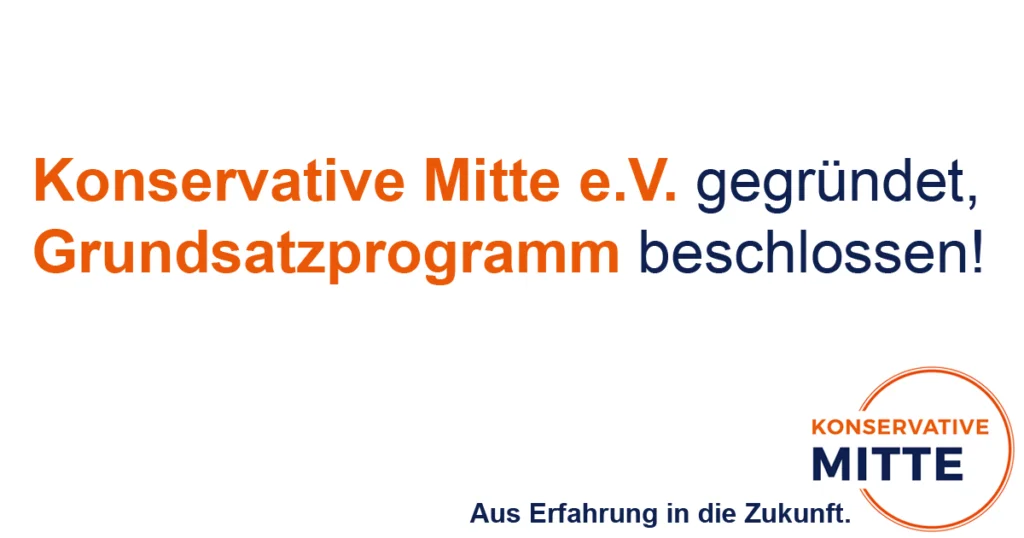 Gründung des Vereins Konservative Mitte