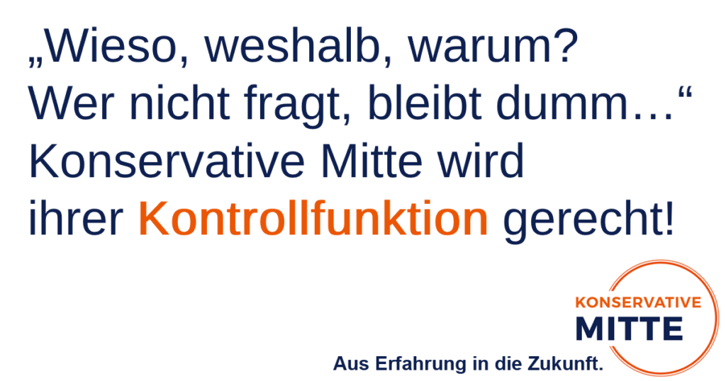 Konservative Mitte wird ihrer Kontrollfunktion gerecht