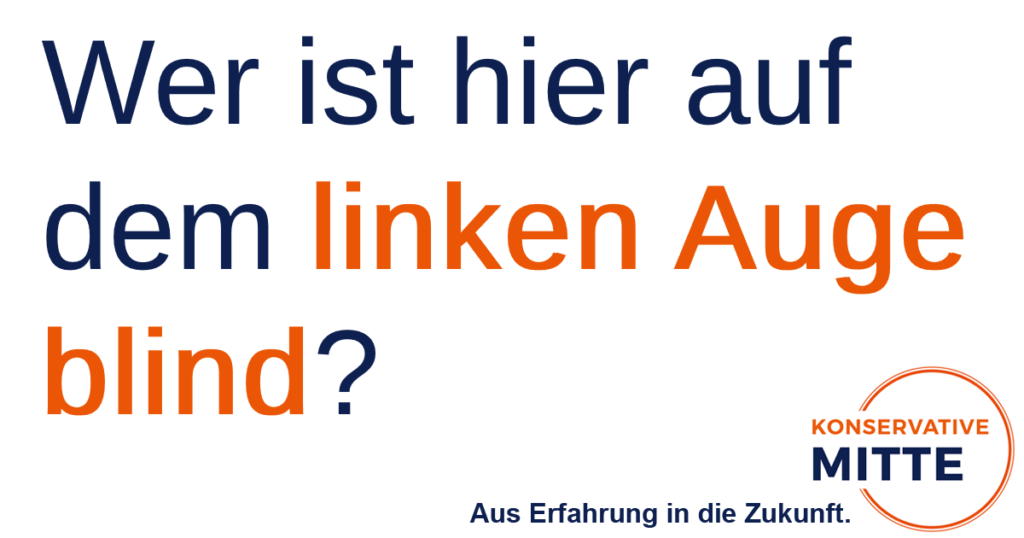 Wer ist hier auf dem linken Auge blind?