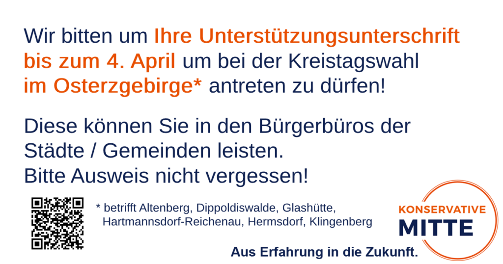 Konservative Mitte - Unterstuetzungsunterschrift Osterzgebirge