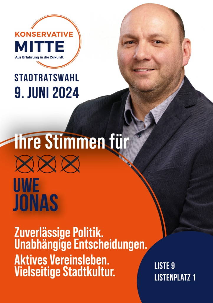 Konservative Mitte - Flyer A5 Jonas 2 Stadtratswahl