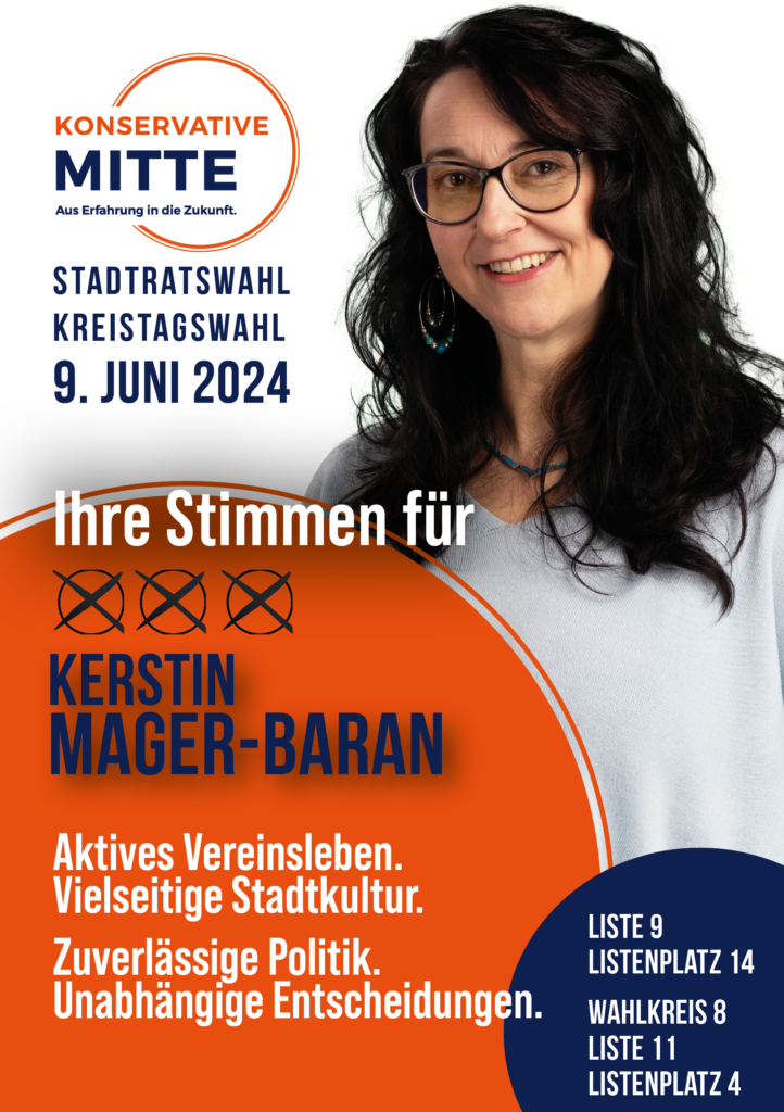 Konservative Mitte - Flyer A5 Mager Baran a Stadtratswahl