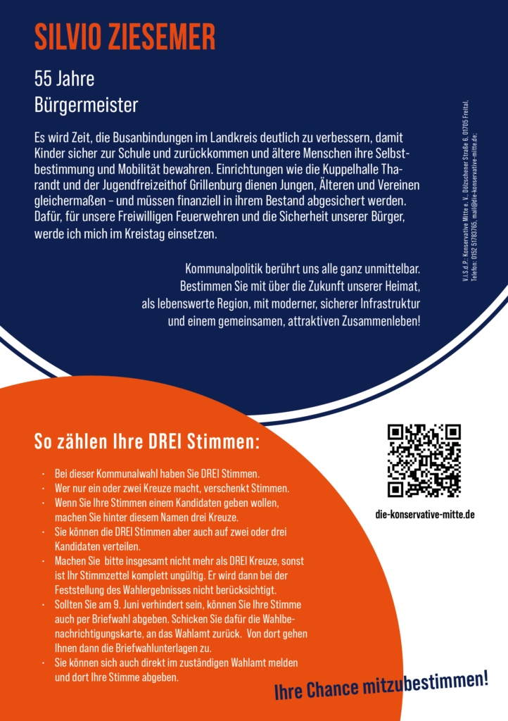 Silvio Ziesemer Konservative Mitte - Flyer A5 Ziesemer Kreistagswahl2