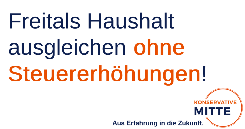 Freitals Haushalt ausgeleichen ohne Steuererhöhungen