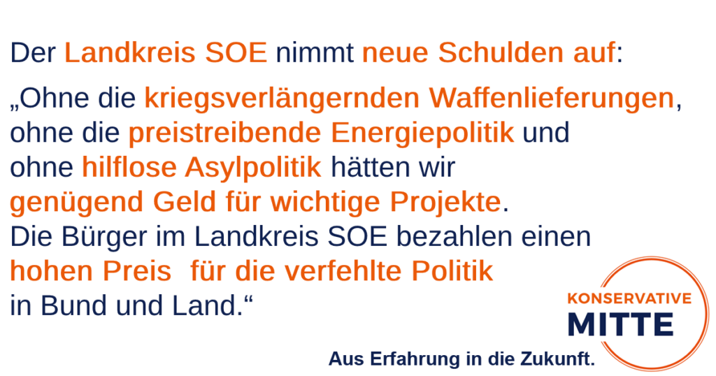 Bürger im Landkreis SOE bezahlen hohen Preis für verfehlte Politik