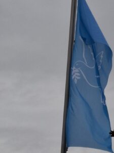Konservative Mitte - Friedensfahne in Freital